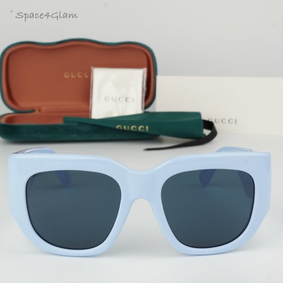Gucci Women Sunglasses Light Blue Dark Blue Square GG1545S  display picture 1